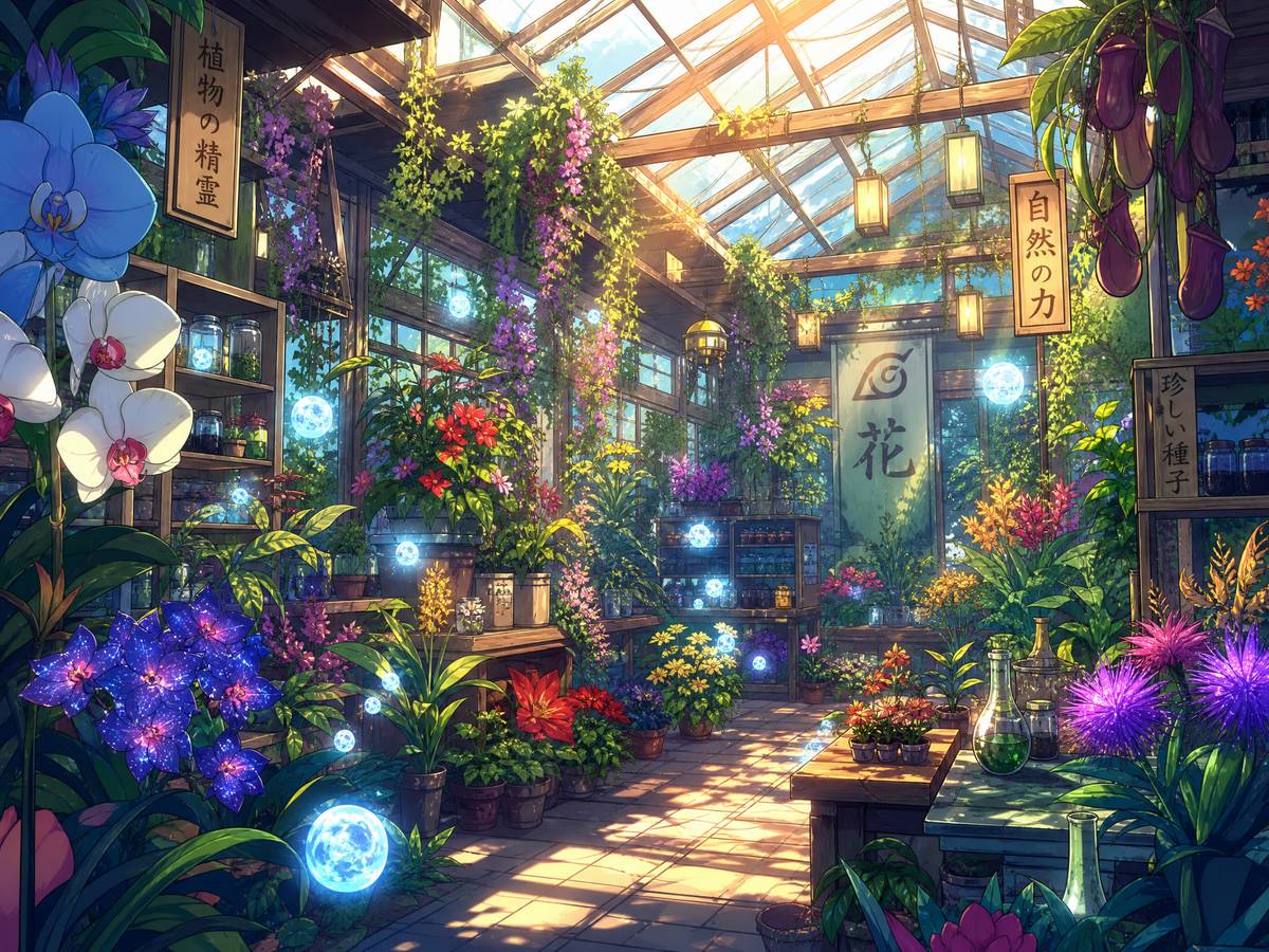 抖音风视频-梦幻温室花园全景视频导览